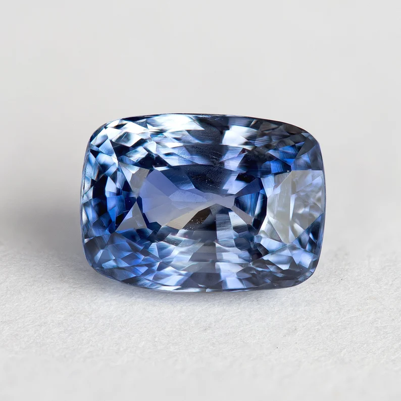 3.10ct Unheated Natural Ceylon Sapphire Cushion Shape 8.8x6.4mm