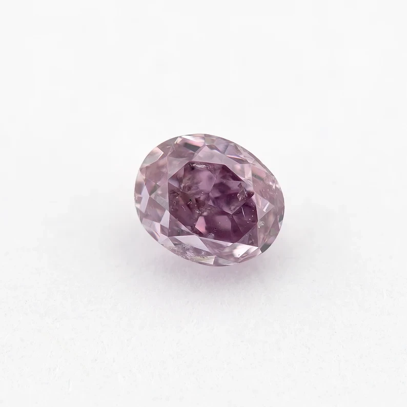GIA Certified 0.25 Ct Untreated Fancy Intense Purple Pink Natural Diamond Oval Solitaire|Custom Jewelry|Certificate|natural color|rare
