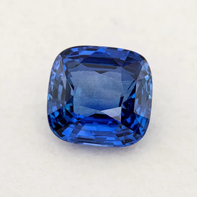 GRS Certified 4.33 ct. Natural Blue Sapphire Cushion Ceylon Sri Lanka Only Heat