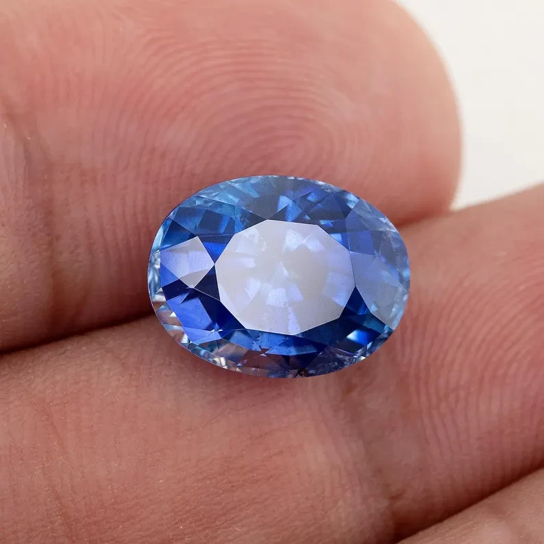 GRS Certified 7.19 ct. Natural Blue Sapphire Oval Ceylon Sri Lanka Heat Only