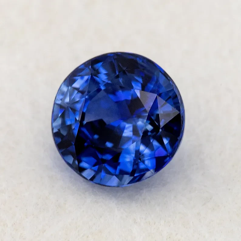 2.01 ct. Natural Blue Sapphire Round Ceylon Sri Lanka Heated