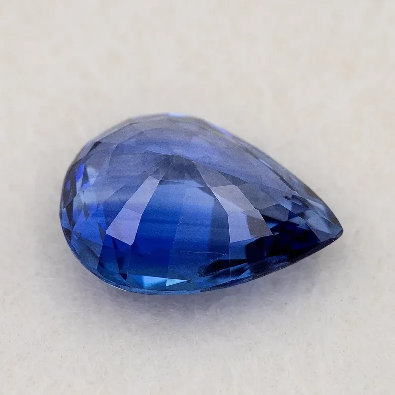 2.08 ct. Natural Blue Sapphire Pear Ceylon Sri Lanka Heated