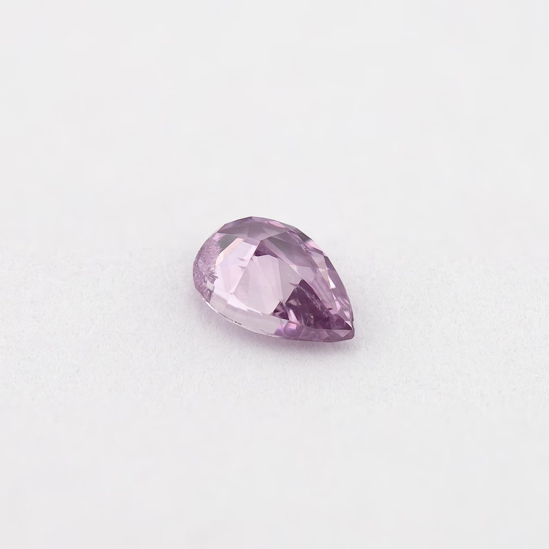 GIA Certified 0.13 Ct Untreated Fancy Intense Pink Purple Natural Diamond Pear Solitaire|Custom Jewelry|Certificate|natural color|rare