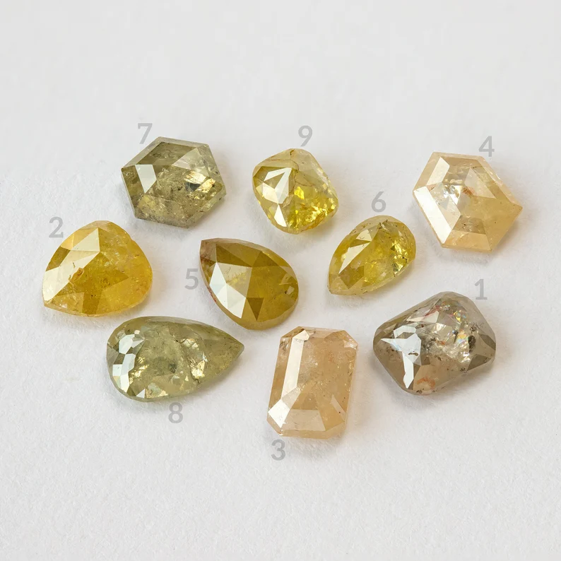 Select from Fancy color & Shapes Loose Natural Diamonds Rose Cut Parcel Untreated