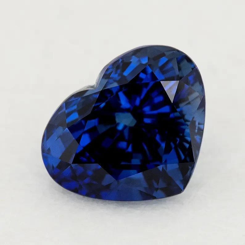 GRS Certified 5.66 ct. Natural Blue Sapphire Heart Shape Heated Only|Vivid Blue