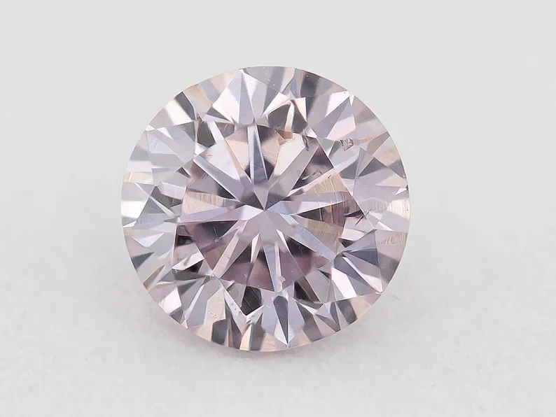 0.14ct 3.30mm Fancy Intense Purplish Pink Natural Pink Diamond Round Brilliant SI1 Untreated 100% Natural
