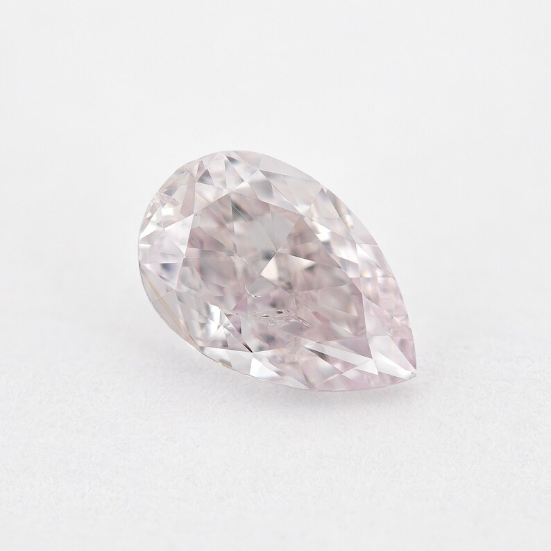 GIA Certified 0.65 Ct Untreated Light Pink Natural Diamond Pear Solitaire|Custom Jewelry|Certificate|natural color|rare
