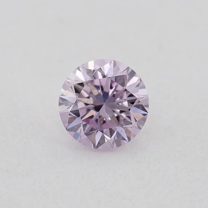 0.11ct of 2.85mm Fancy Intense Purplish Pink Natural Pink Diamonds Set Round Brilliant SI1 Untreated 100% Natural