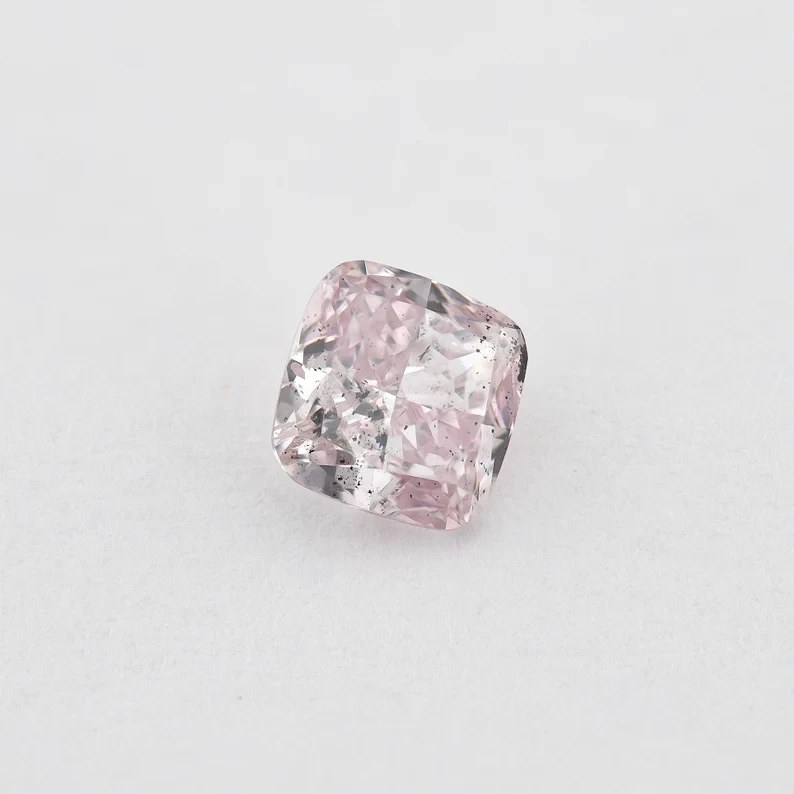 GIA Certified 0.26 Ct Untreated Fancy Pink Natural Diamond Cushion Solitaire|Custom Jewelry|Certificate|natural color|rare