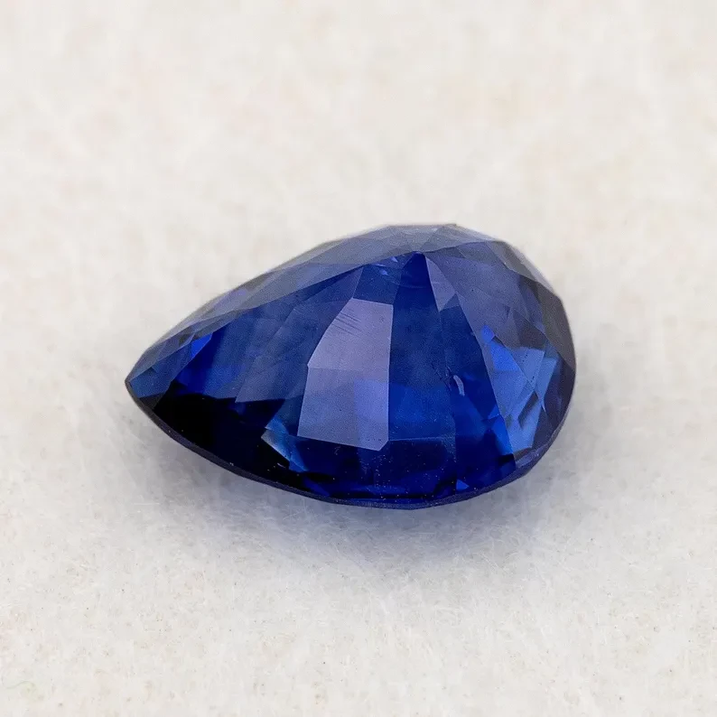 2.04 ct. Natural Blue Sapphire Pear Ceylon Sri Lanka Heated