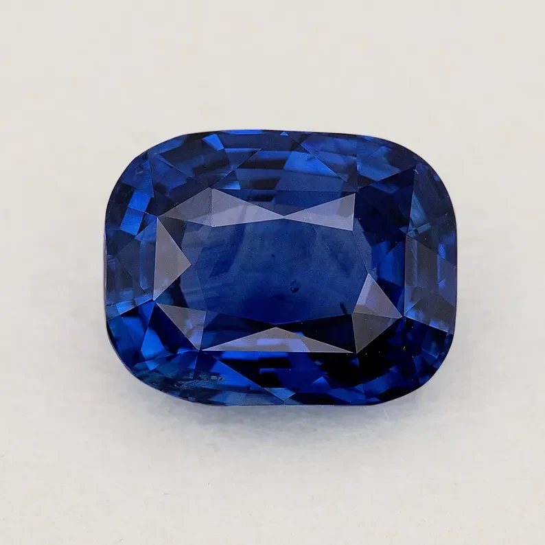 GRS Certified Royal Blue 5.54 ct. Natural Blue Sapphire Cushion Ceylon Sri Lanka Only Heat